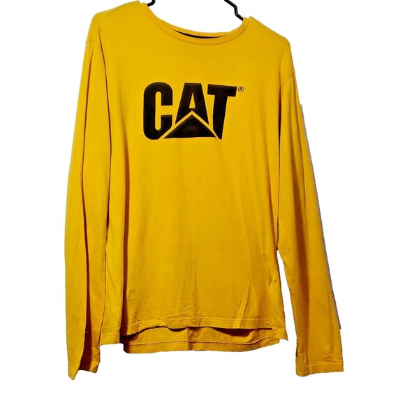 Caterpillar CAT Tractor Vintage Long Sleeve T-Shirt M Workwear Logo Classic - Picture 2 of 10